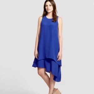 Eileen Fisher Layered Asymmetrical Silk Shift Dress Women’s Size XL